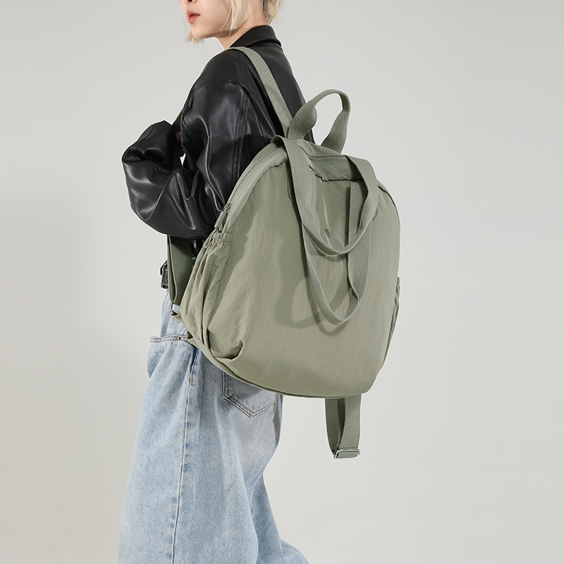多功能背包女2025新款百搭双肩包大容量单肩尼龙布休闲轻便手提包