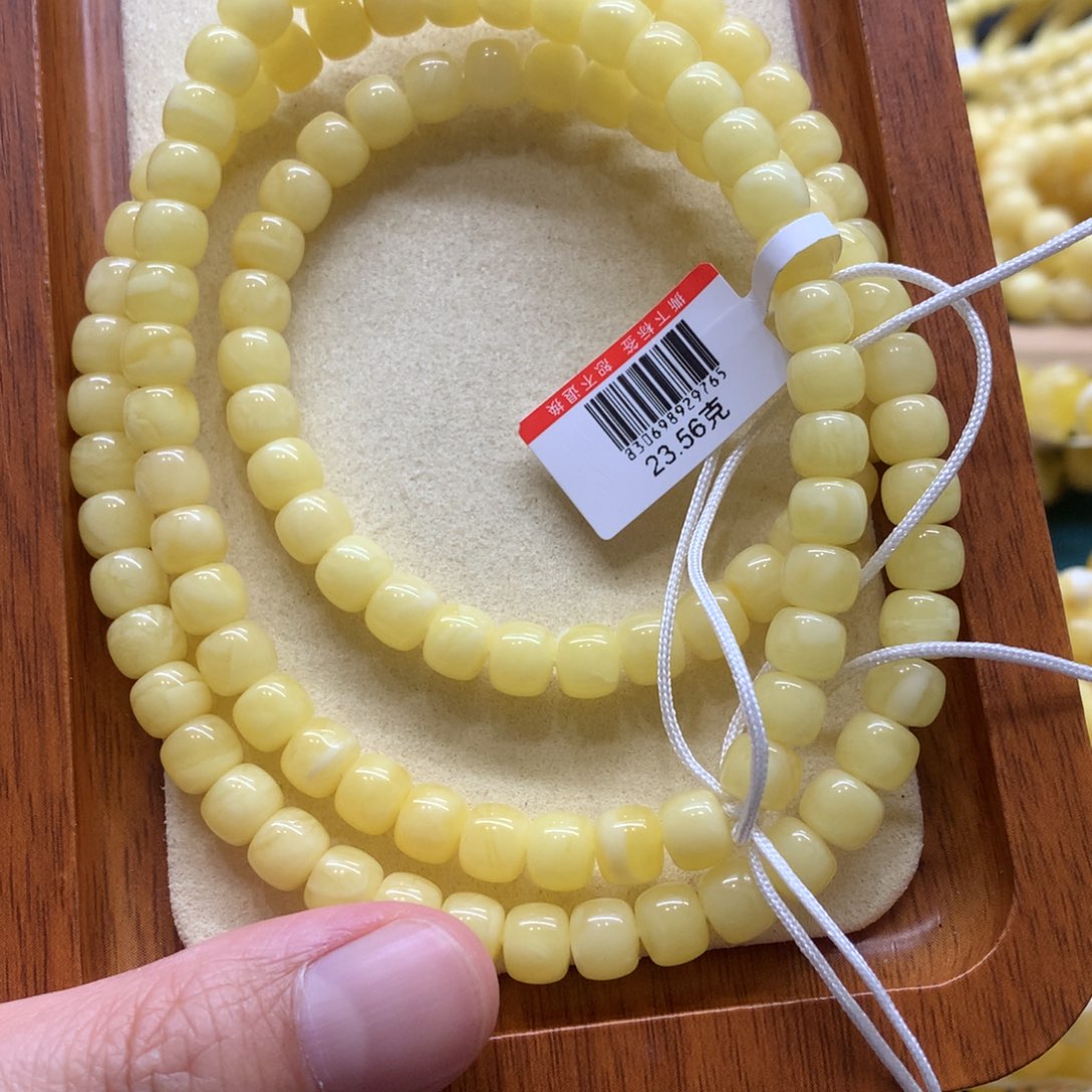 未镶嵌蜜蜡手链蜜蜡