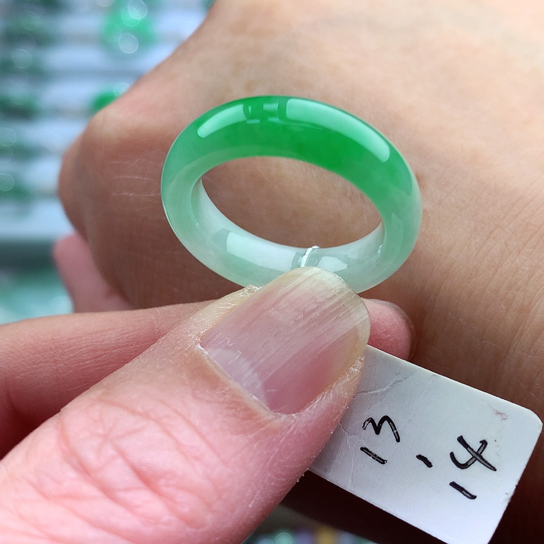 未镶嵌戒指翡翠13-14号