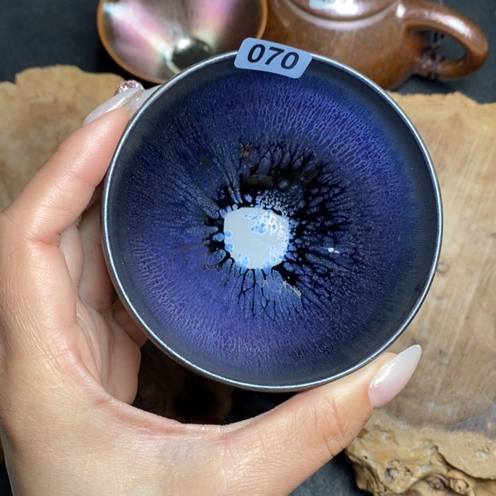 茶盏建窑建盏主人杯70微瑕