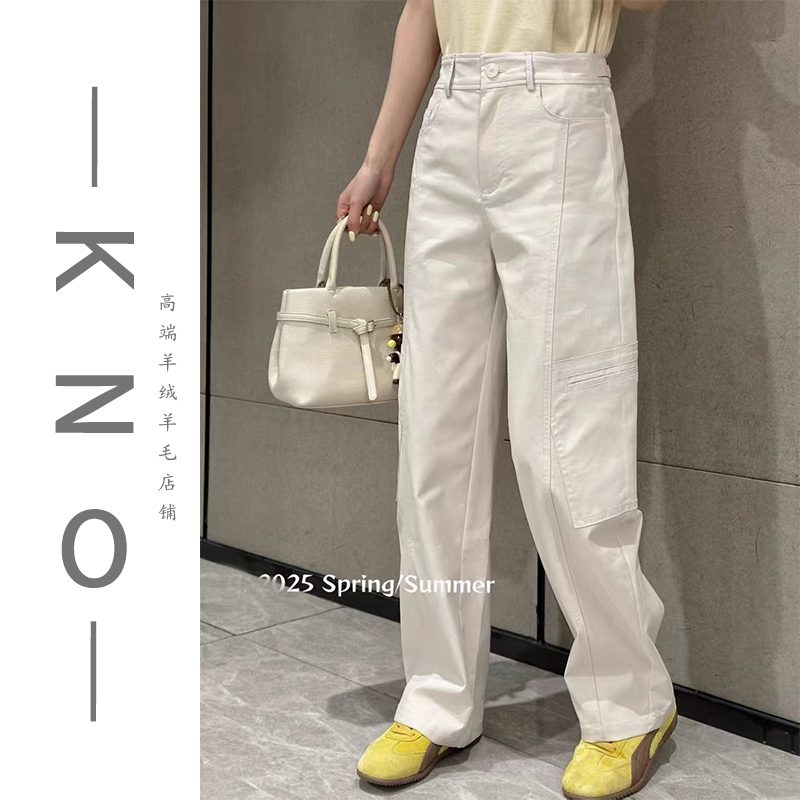 【KNO】早春新款单色单口袋工装裤运动时尚户外休闲夏季透气
