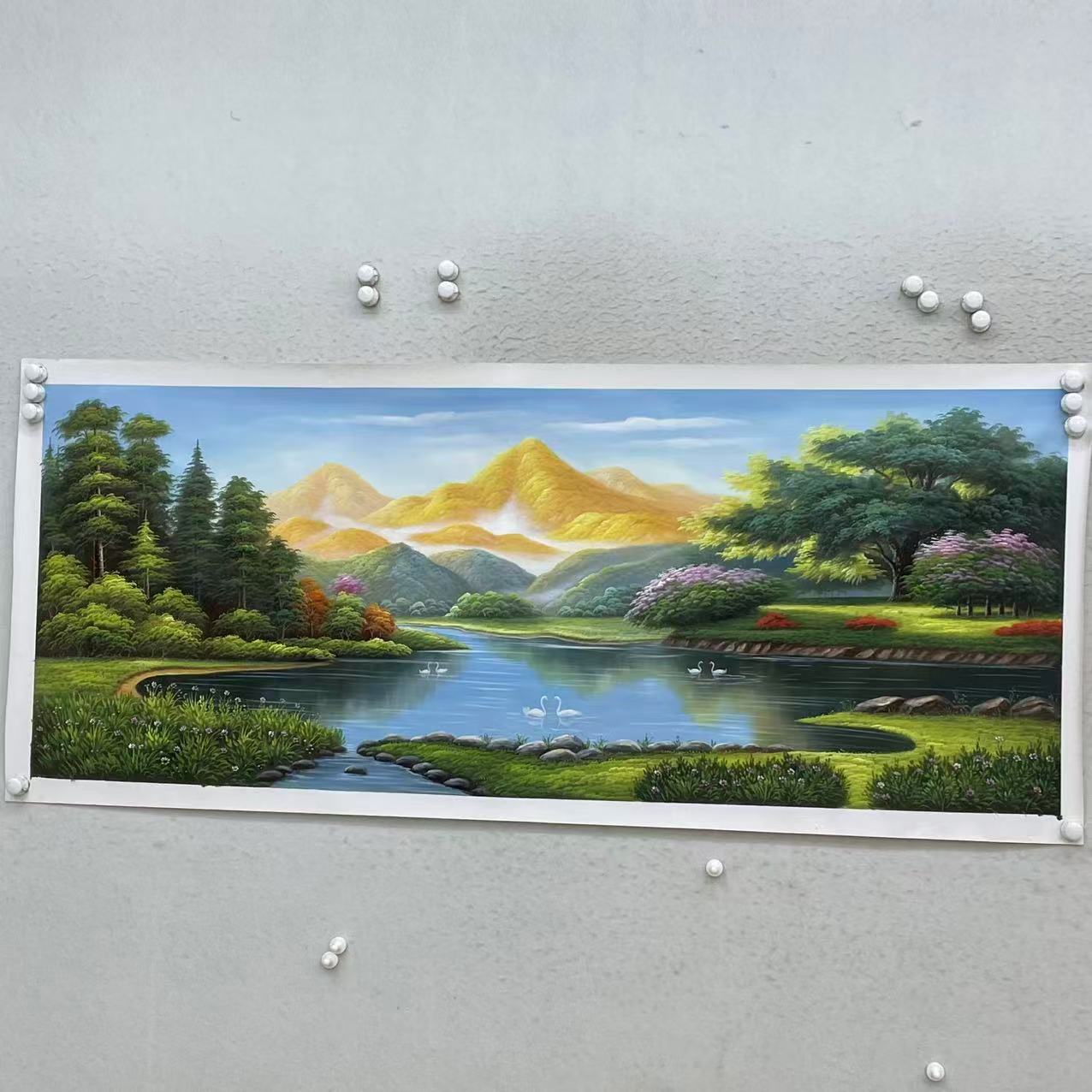 林彦新-***  金山-约70-180厘米-手绘油画-麻布