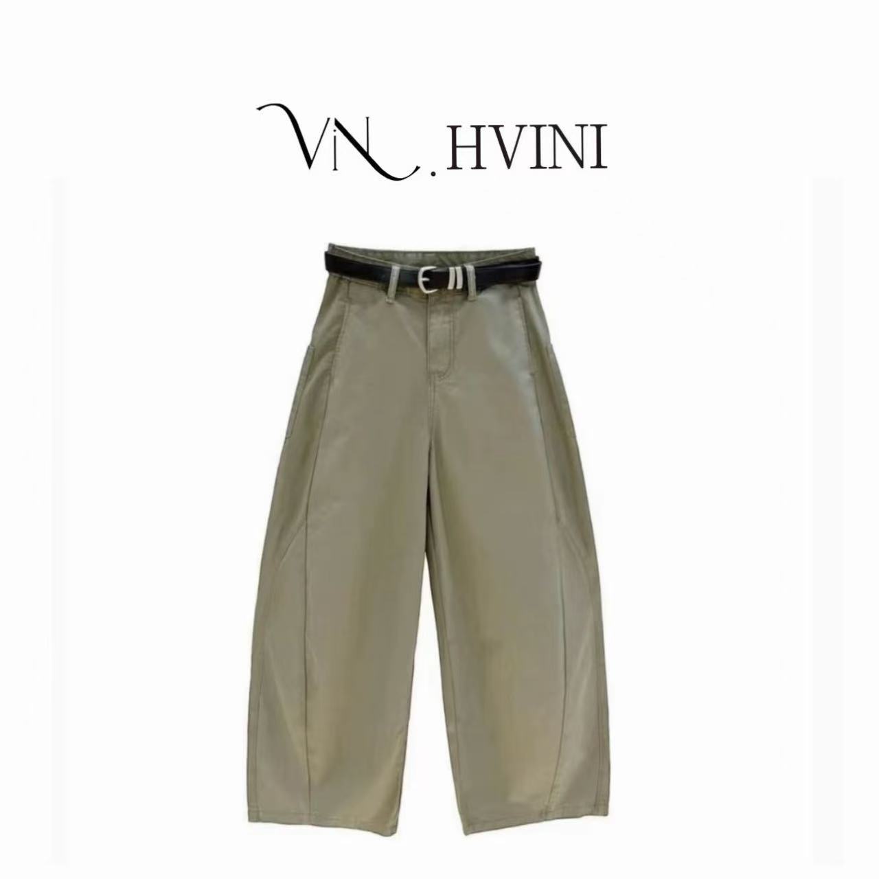 【含苞待放】宽松设计感八分裤慵懒长款垂感凉凉裤女裤H3169