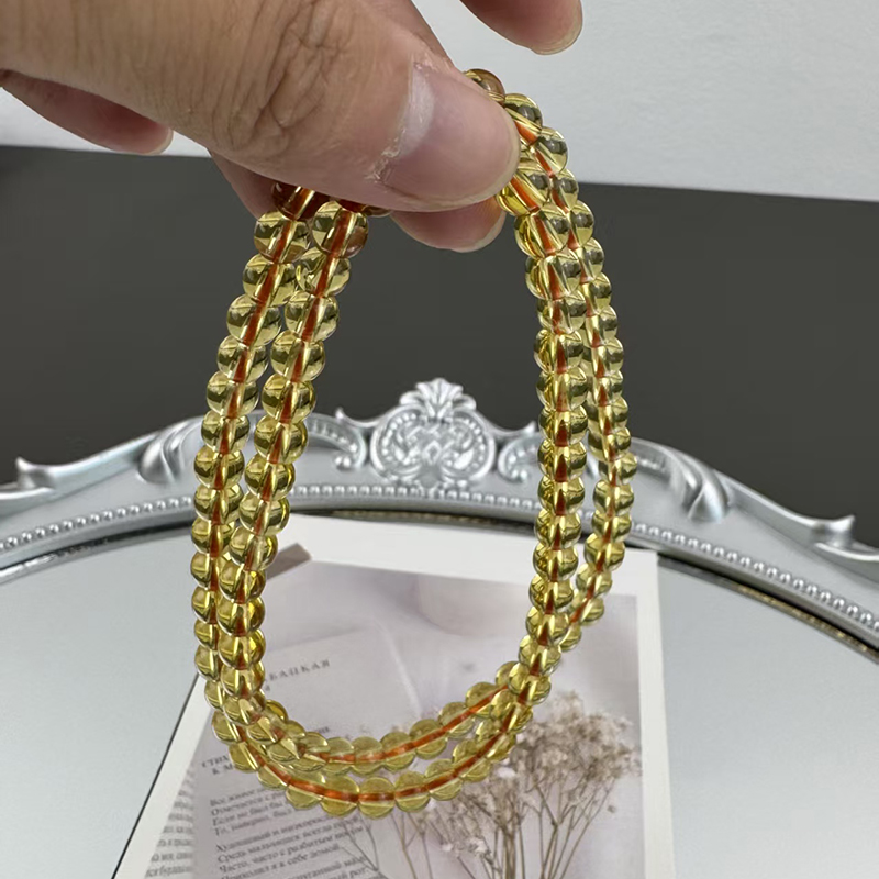 6mm巴西黄水晶多圈手串