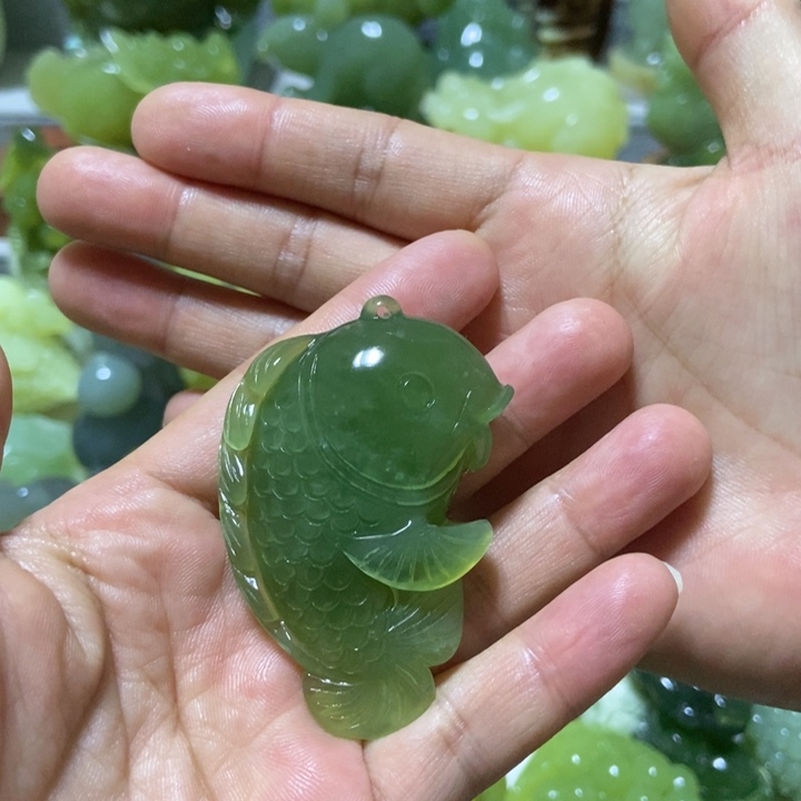 【闪购商品】未镶嵌蛇纹石玉把件嘟*嘟