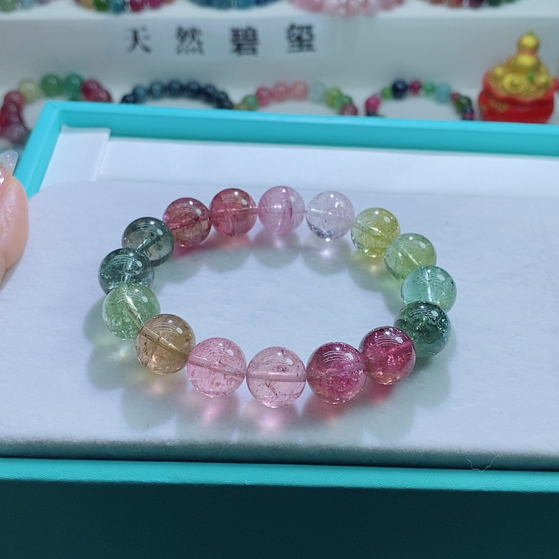 碧玺手链未镶嵌12.8mm左右