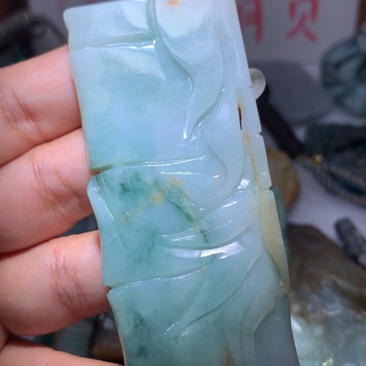 翡翠颈饰未镶嵌保真天然A货翡翠