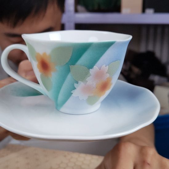 铁咖啡杯九谷 。。。。。。。。。