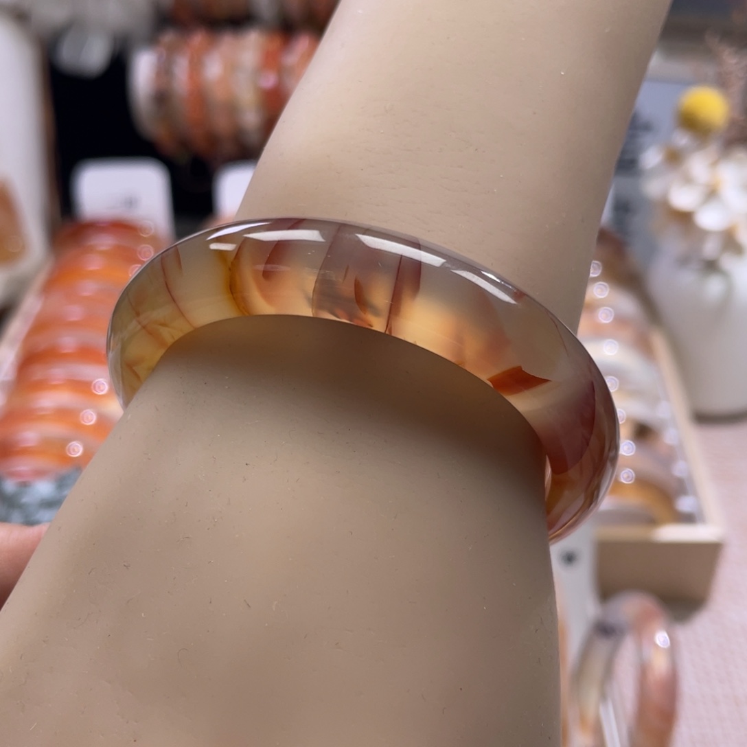 玛瑙/玉髓未镶嵌手镯54.7mm