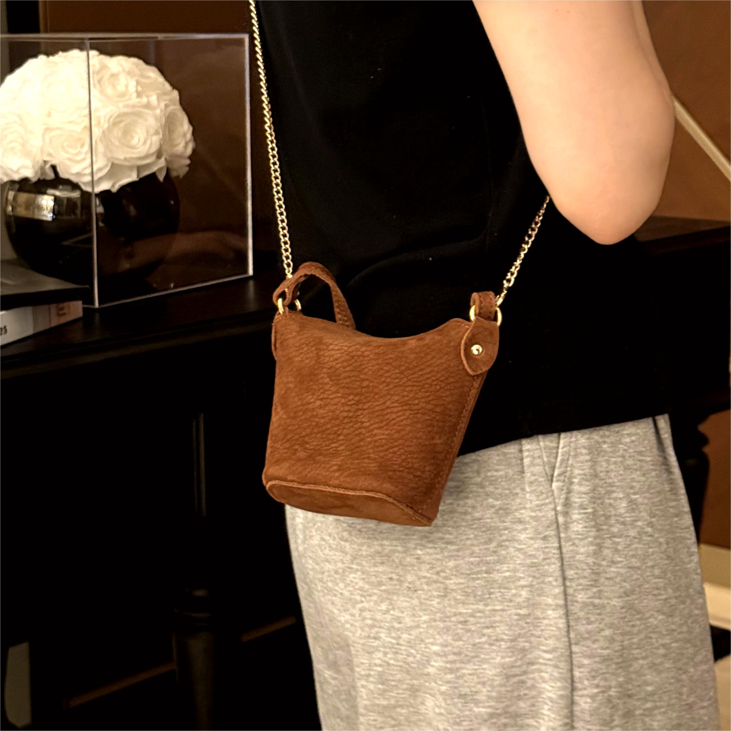 百搭色 迷你口红包全真皮斜挎零钱包休闲小废包小众高级感口红包