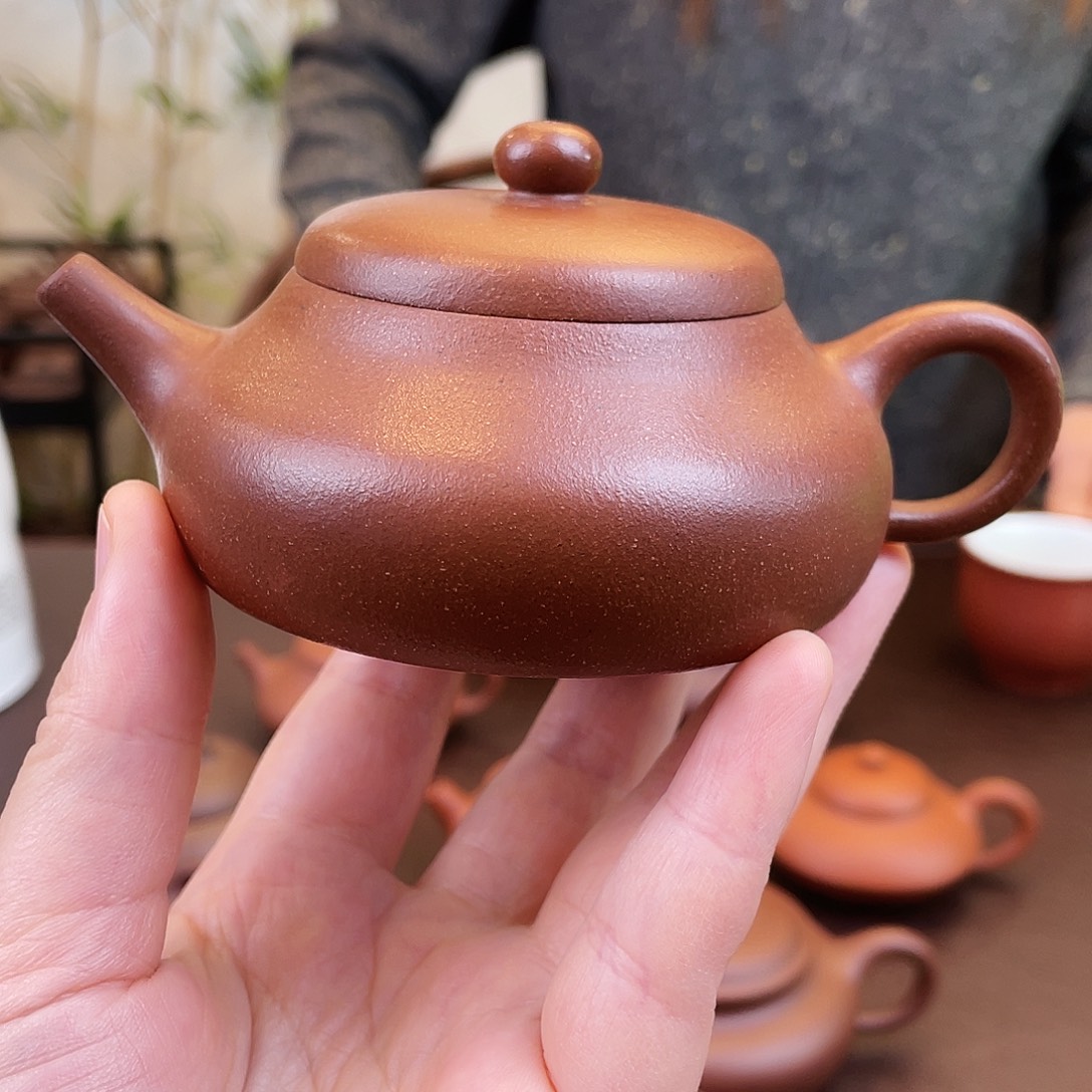 紫砂茶壶红降坡若鱼150cc