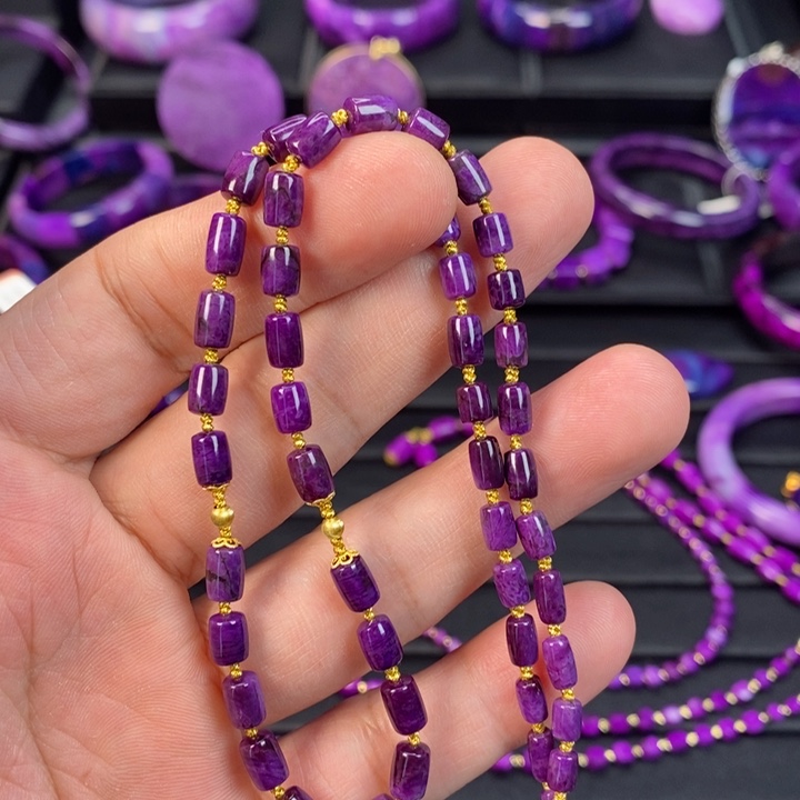 苏纪石（舒俱来）项链18K金镶嵌