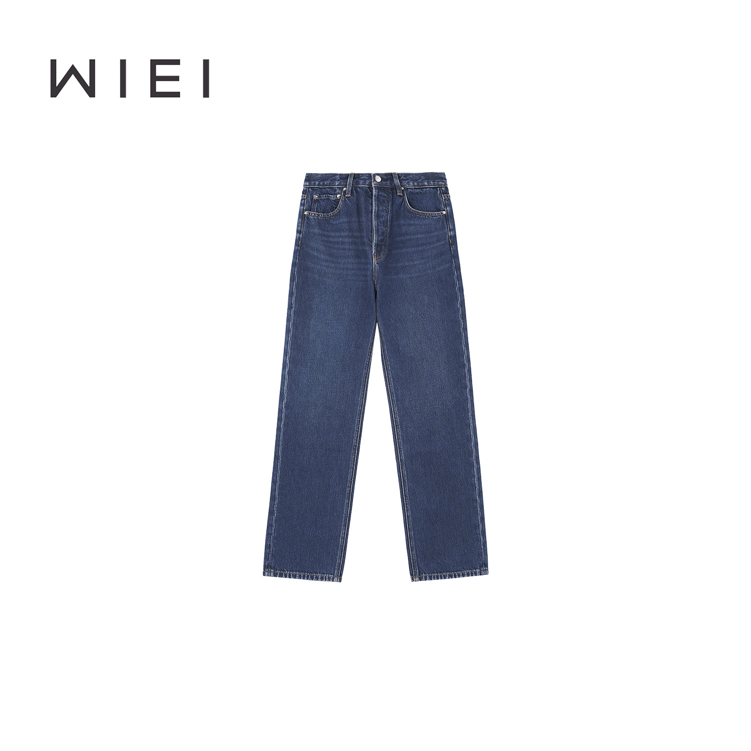 《WI EI》蓝调牛仔*100%棉显瘦老钱风小直筒烟管牛仔裤W25403122