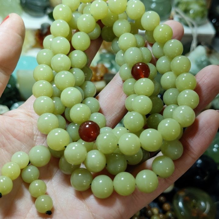 岫玉108粒手串项链款式未镶嵌