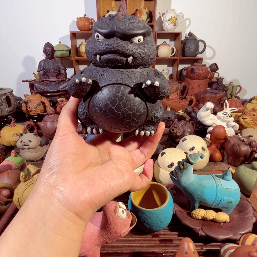 紫砂茶壶叮**当纯手工制作过程非常