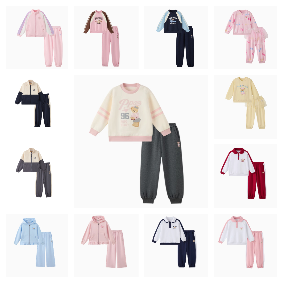 【保价双11-休闲套装集合】25年新款儿童春秋款3-12岁女孩运动套装