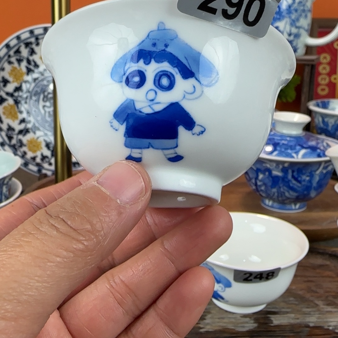 瓷片景德镇手绘青花茶器290