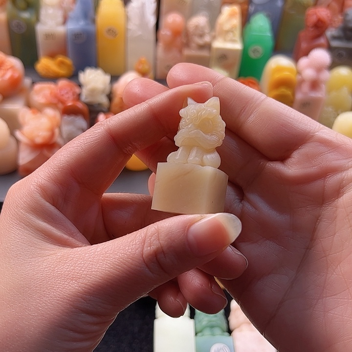 老挝石印石诗*手工定制2厘米