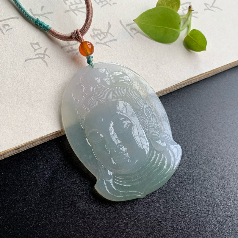 缅甸翡翠吊坠《观音》S350