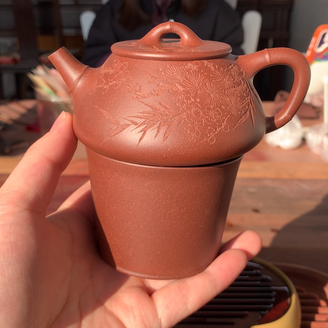 紫砂茶壶石瓢全手工