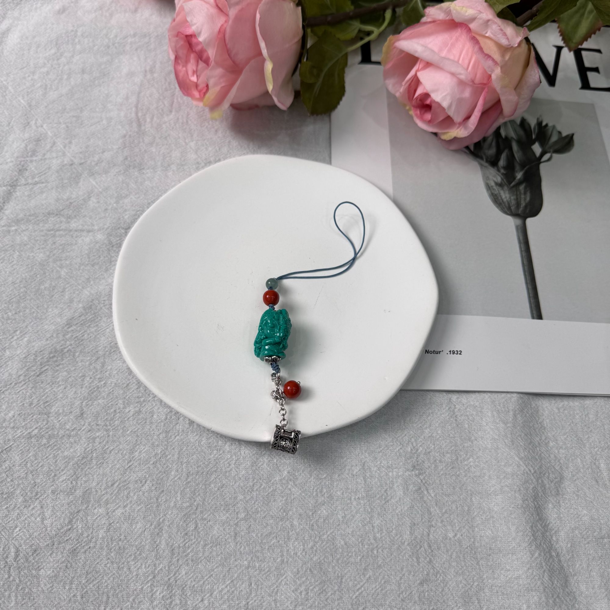 高定珠宝绿松吊坠DZ1809S518