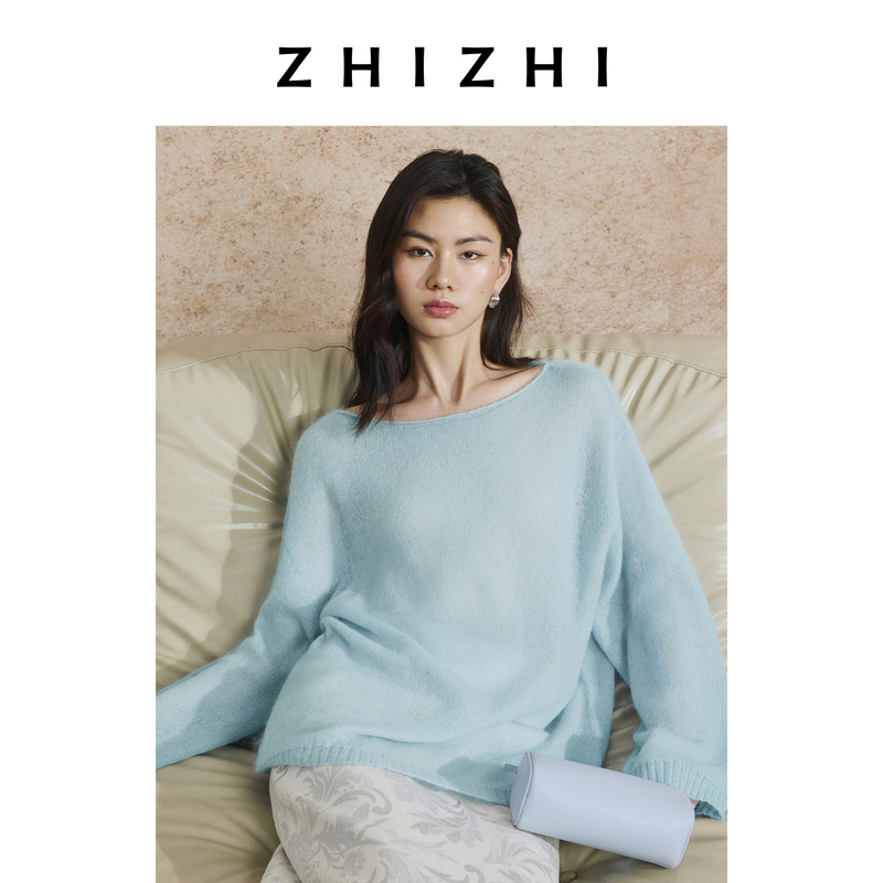 致知 湘香子 马海毛松弛感针织衫温柔25年秋季新款ZZ2EAKZN021
