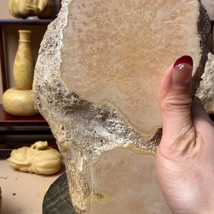 香榧木有****试黄杨木手把件