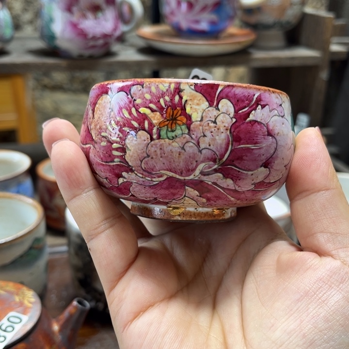 ❦***醒全手工柴烧志野手绘0168