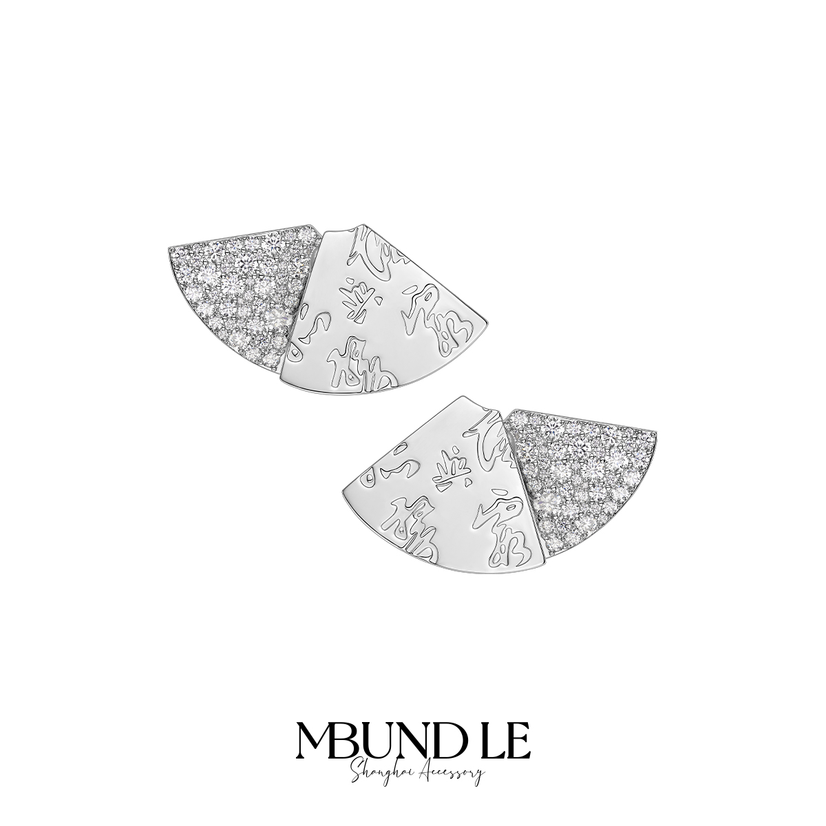 摩邦珠宝 铜合金合成锆石耳饰 滕王阁-咫尺风雅耳夹 官方专属