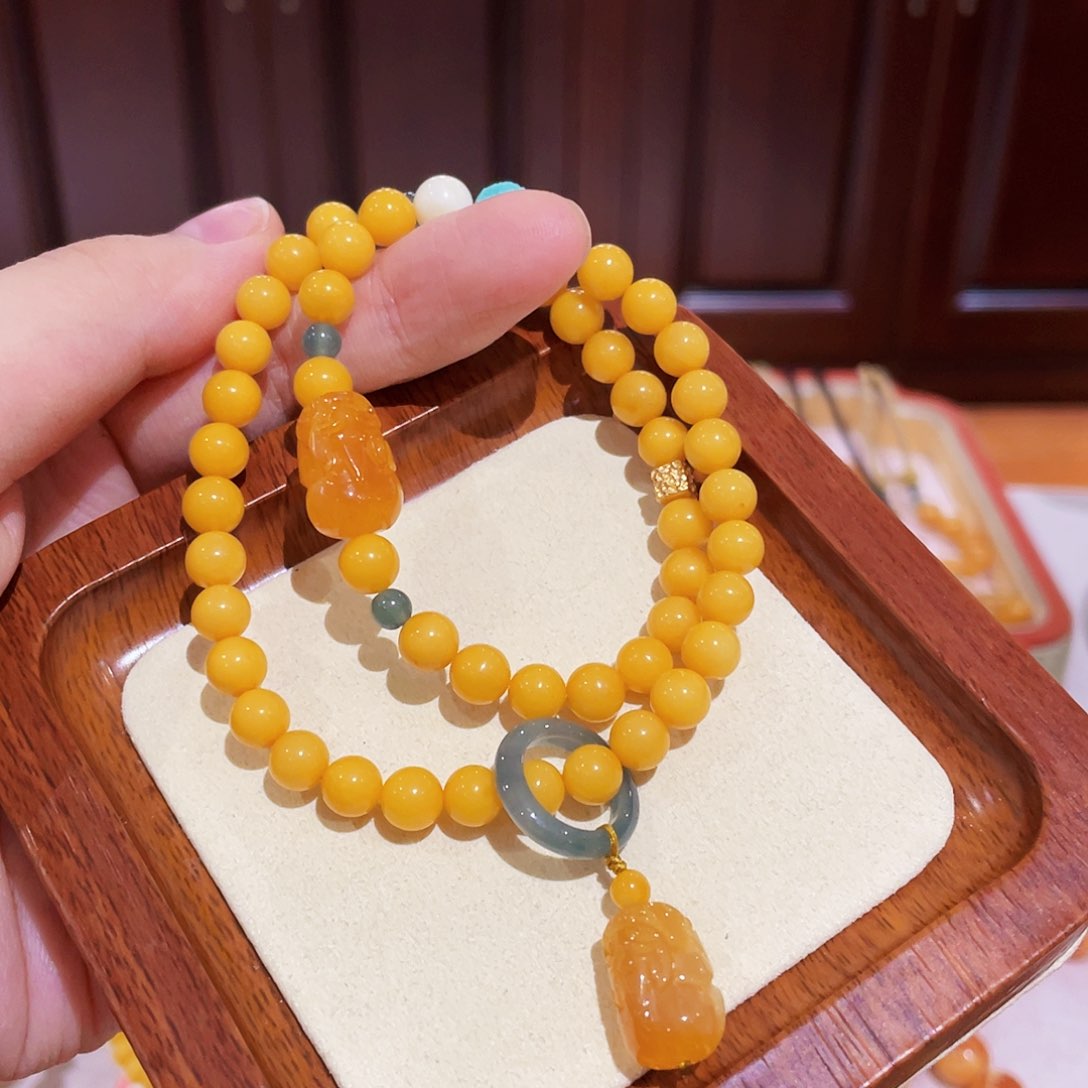 蜜蜡手链未镶嵌手串