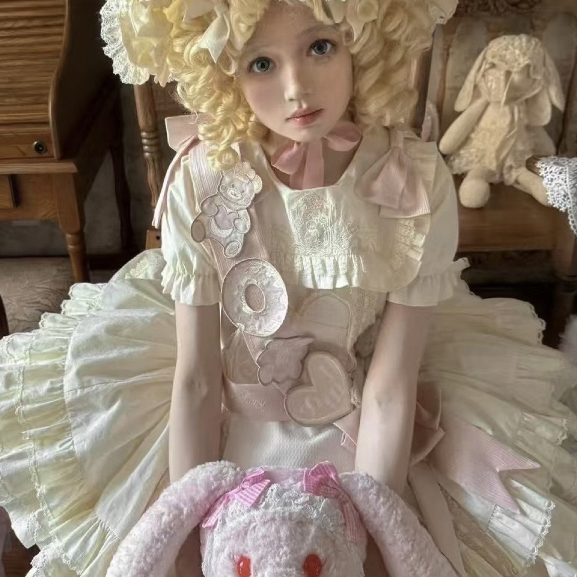 【格林城堡古董熊熊】现货 秒发 Lolita低腰op可爱Doll感