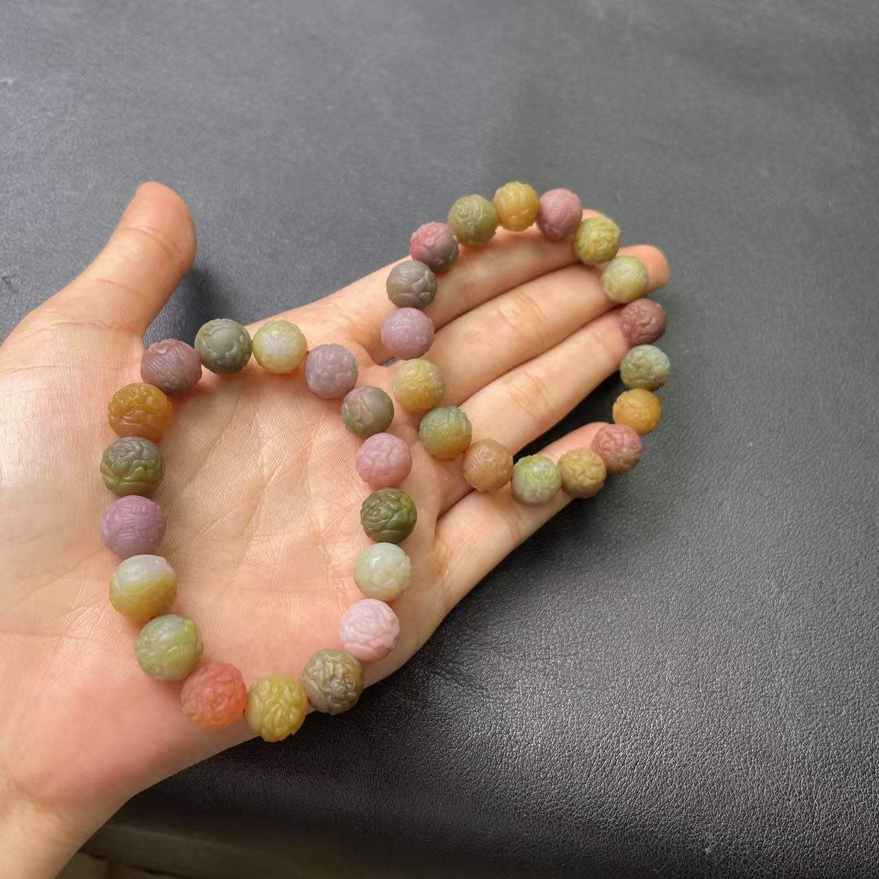 【玉经纶】506821/HQ52-盐源玛瑙手串-多样性发其一