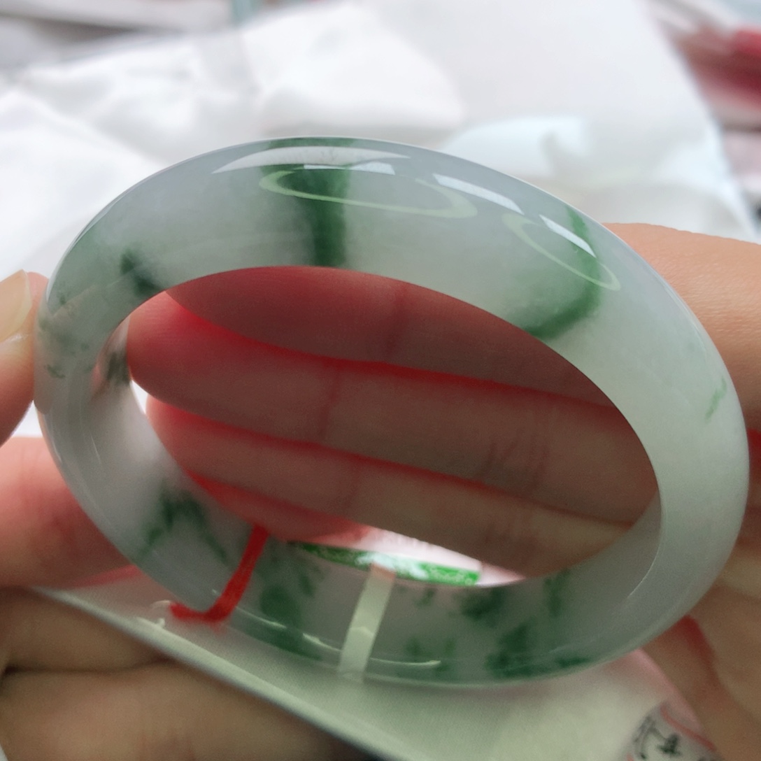 翡翠未镶嵌手镯缅甸5455