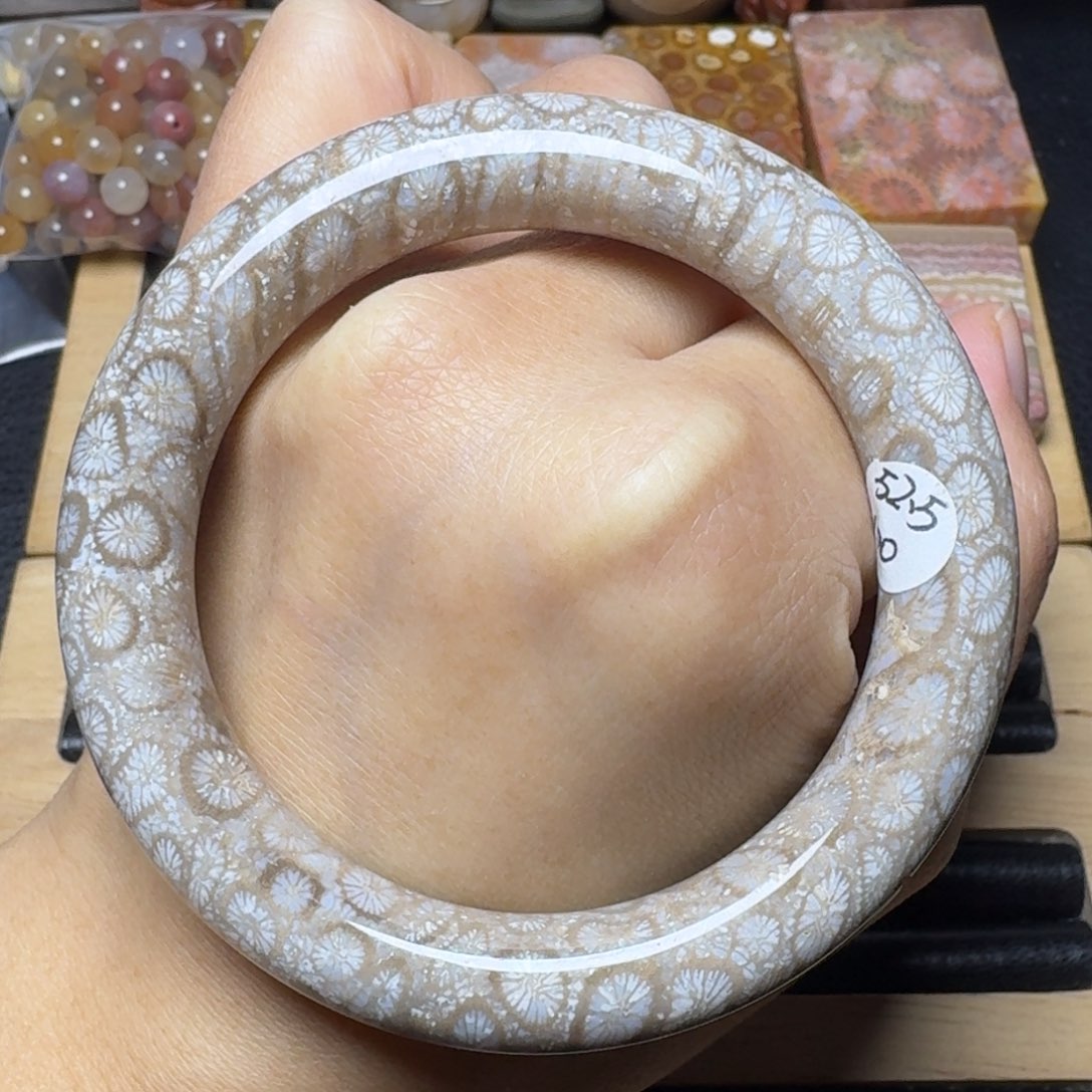 硅化玉52.5灰黑白满花，微骨骼未镶嵌