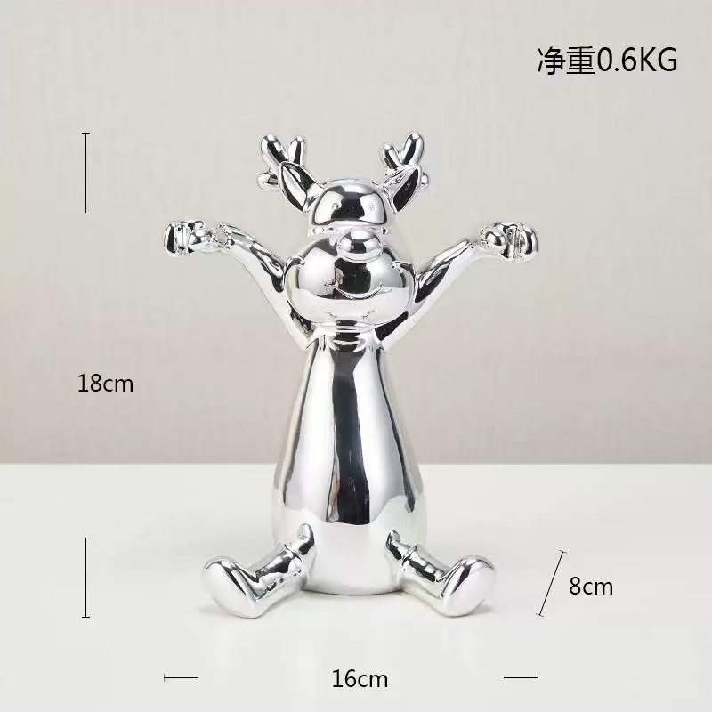 轻奢麋鹿红酒架杯架摆件