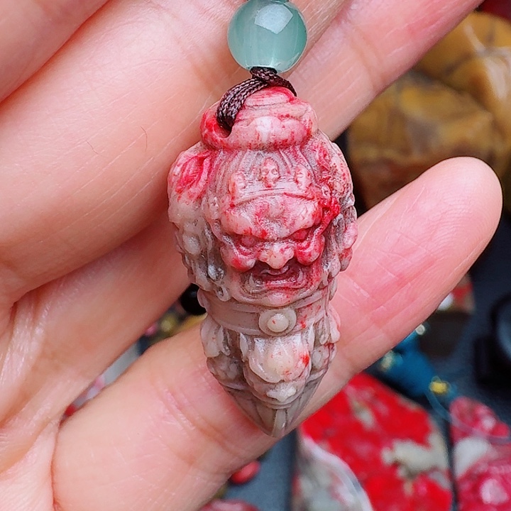 昌化石昌化鸡血石精品挂件