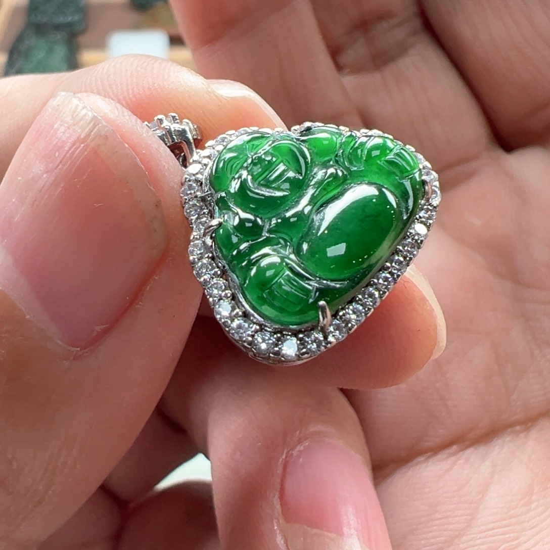 和田玉手链银S925镶嵌