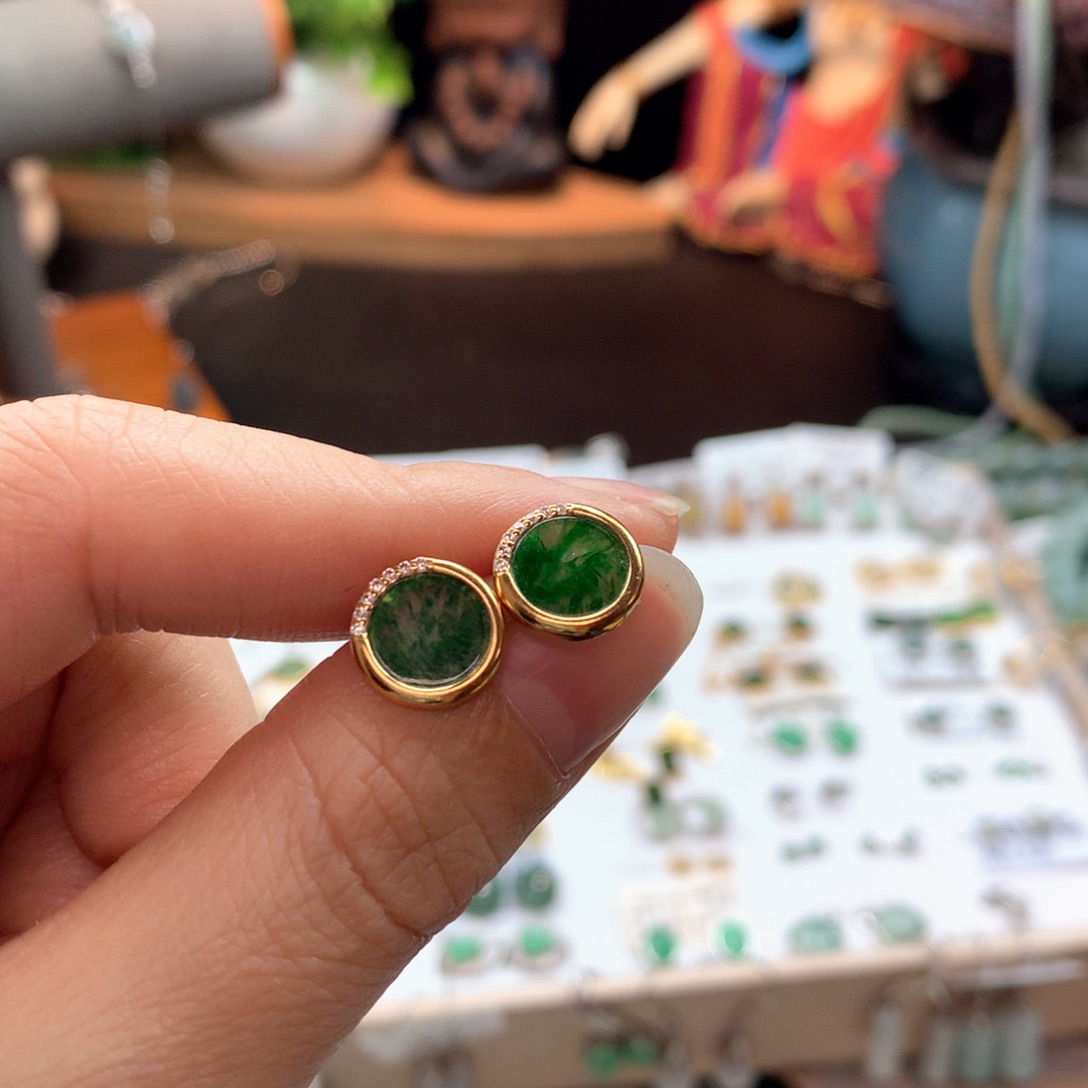 颈饰银S925镶嵌翡翠