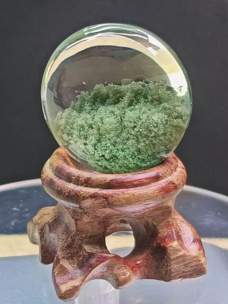 天然巴西绿幽灵聚宝盆圆牌吊坠男女款招财聚宝盆圆牌时尚经典大气