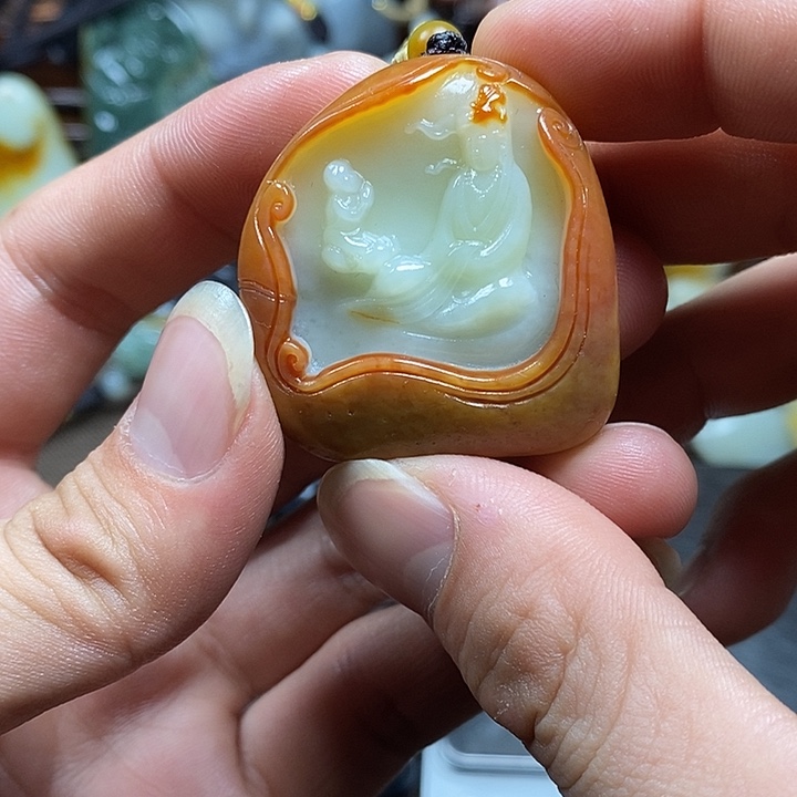 和田玉未镶嵌挂件