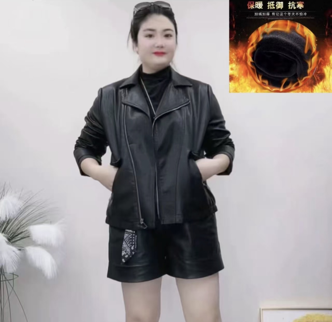 百搭小皮衣女短款新款潮流时尚修身显瘦大码皮外套女皮衣女外套