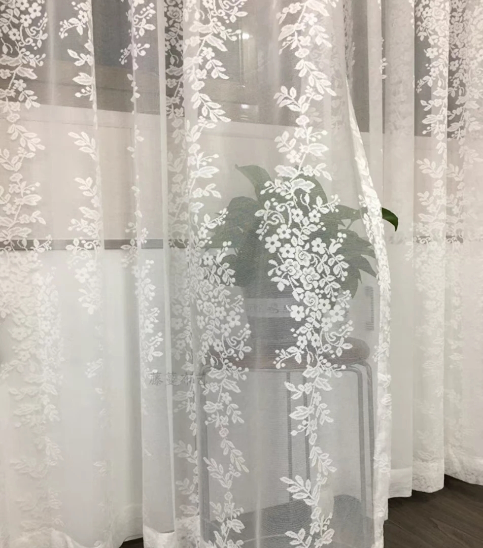 白色藤蔓成品纱（挂钩单买）X