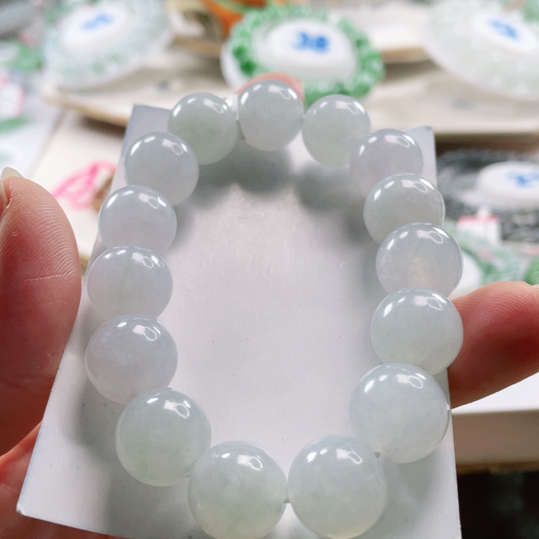 翡翠未镶嵌手链手串14