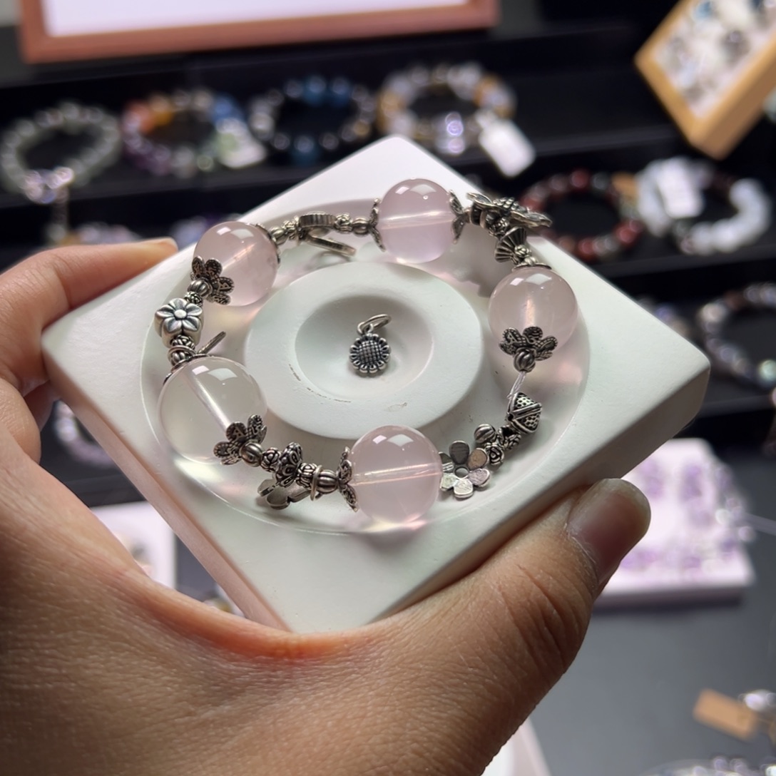 水晶手链银S925镶嵌