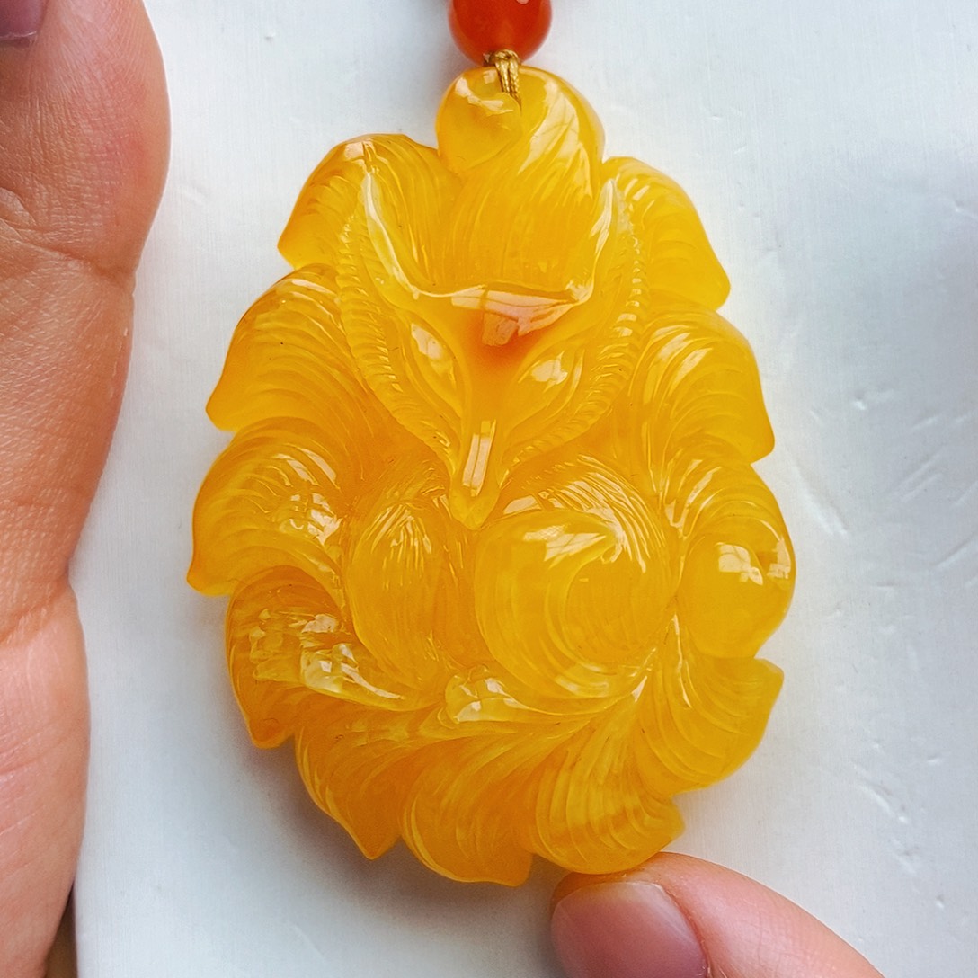 蜜蜡颈饰未镶嵌天然保真假一赔十5