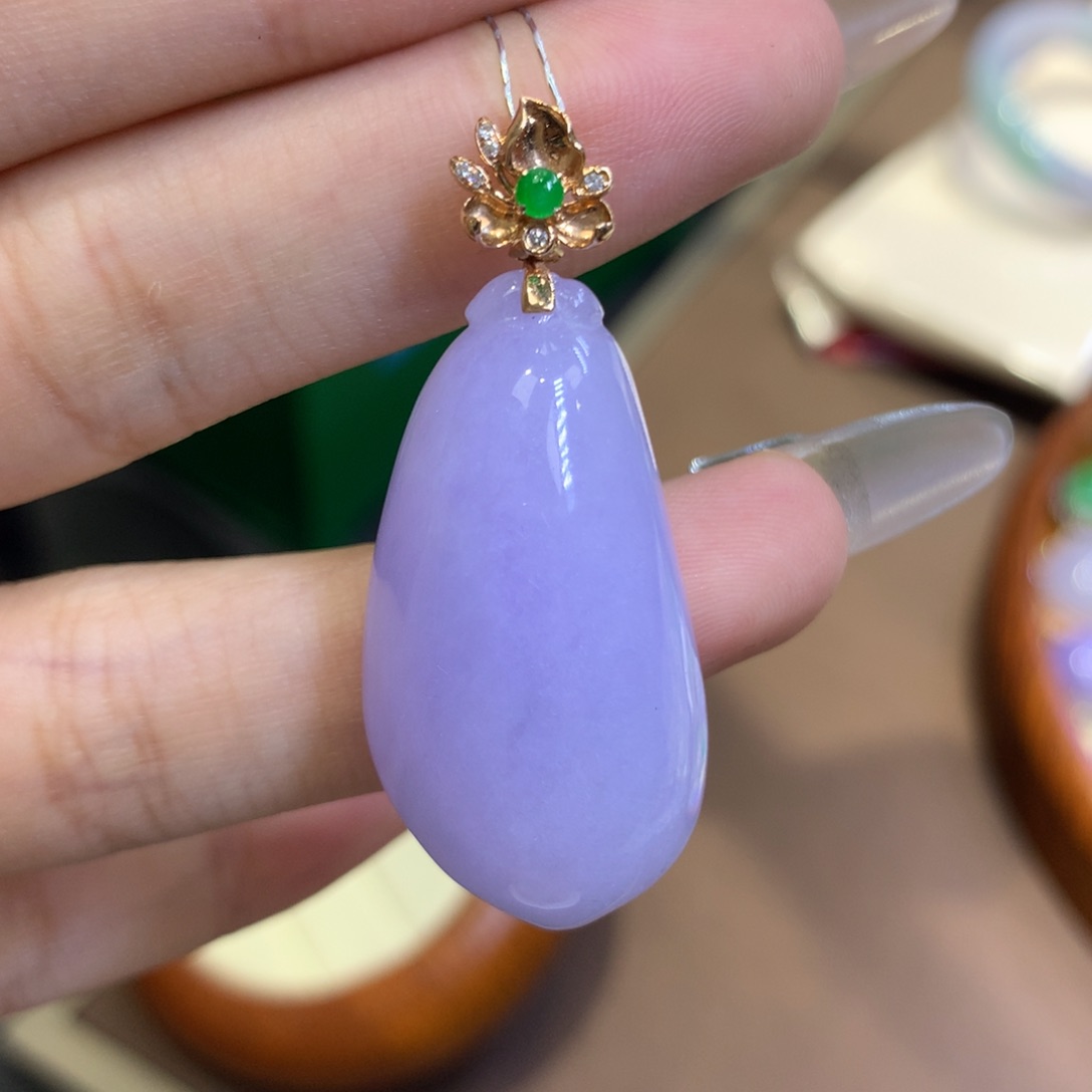 【闪购商品】翡翠18K金镶嵌颈饰翡翠