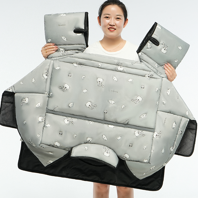 2025小狗款新款电动车挡风被秋冬季加绒加厚通用