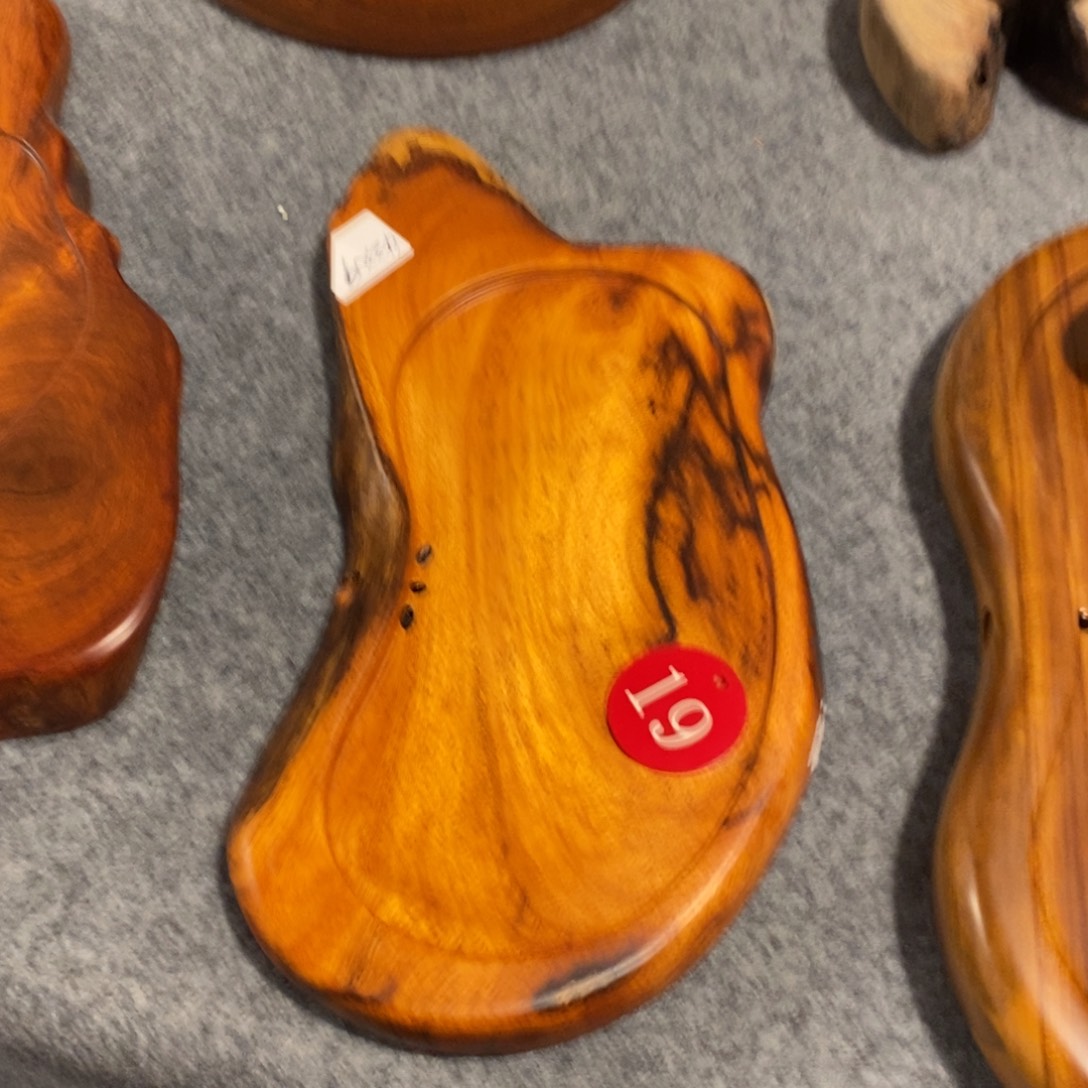 黑***长老挝黄花梨随形茶盘