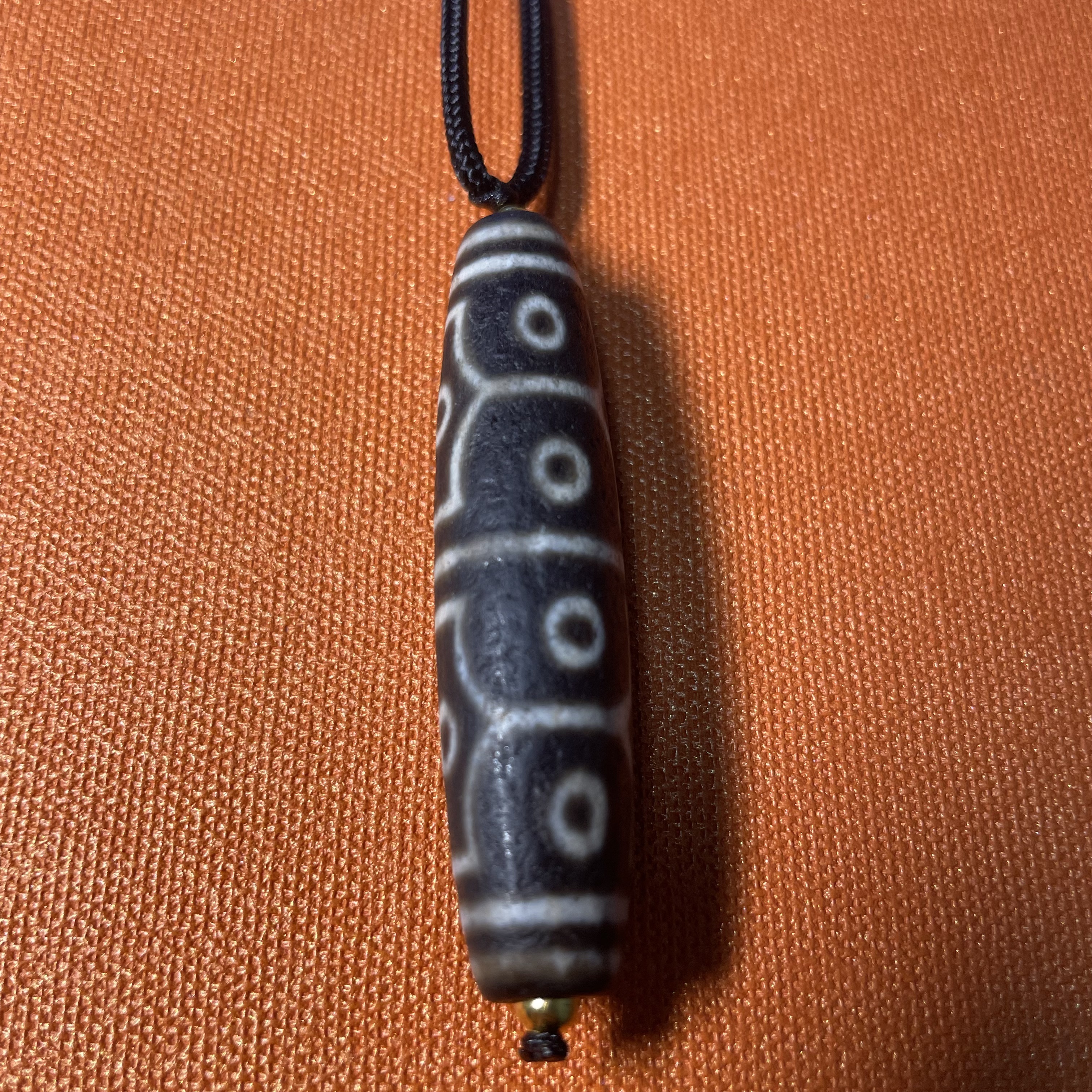 【古珠】二十世纪玛瑙珠，十二眼，2411200425