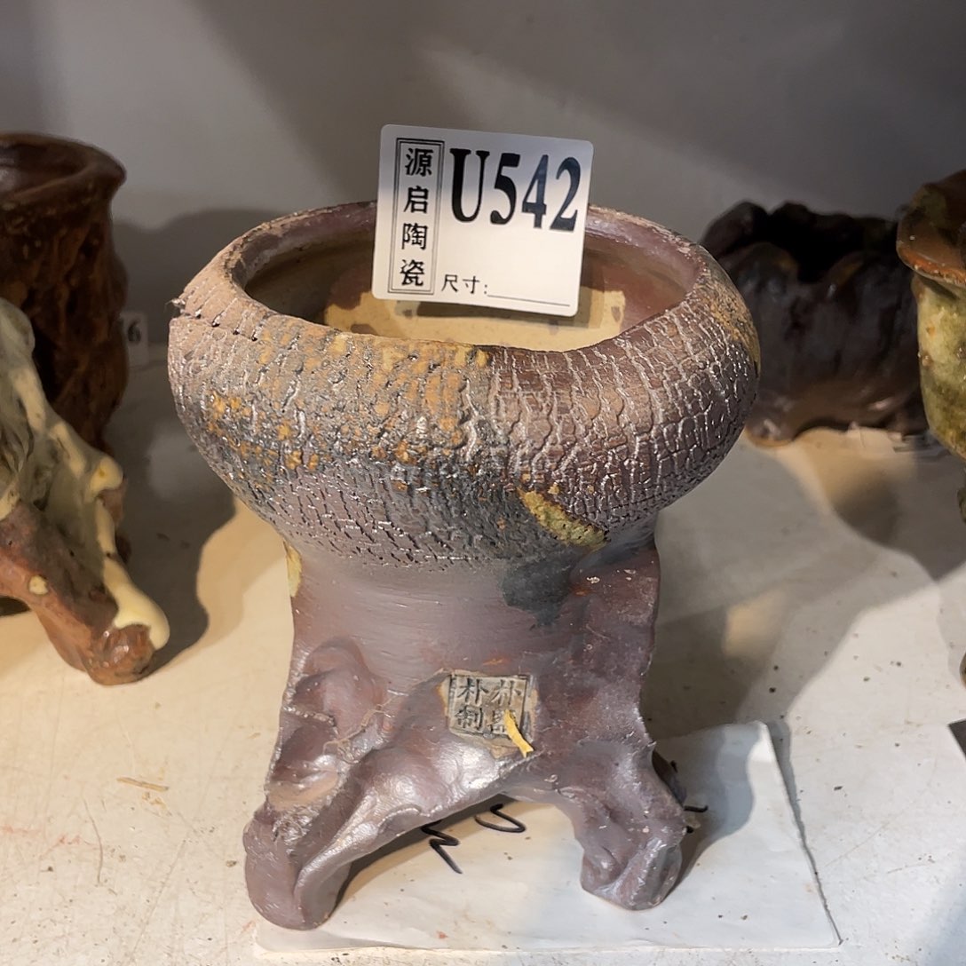 紫砂花盆景德镇陶瓷花盆542